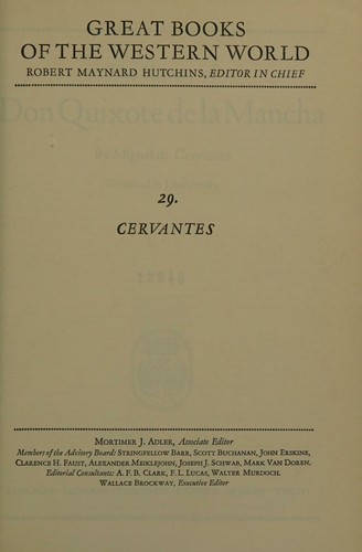 Cervantes - Volume 29 Great Books of the Western World