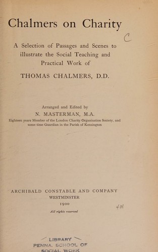 Chalmers on charity