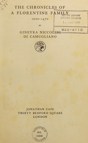 The Chronicles of a Florentine Family, 1200-1470
