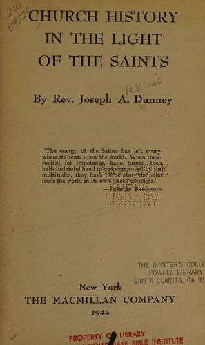 Church history in the light of the saints
