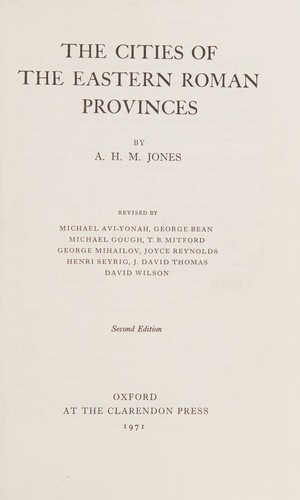 Cities of the Eastern Roman Provinces. 2nd Edition