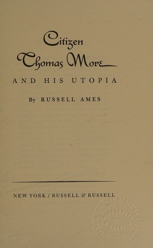Citizen Thomas More and his Utopia