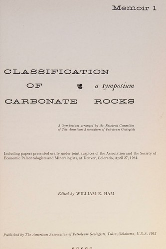 Classification of carbonate rocks;