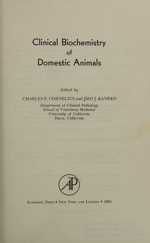 Clinical biochemistry of domestic animals