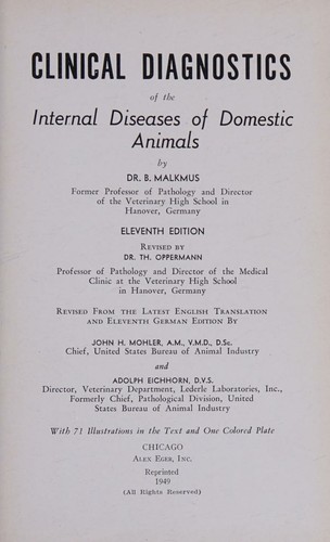 Clinical Diagnostics of the Internal Diseases of Domestic Animals