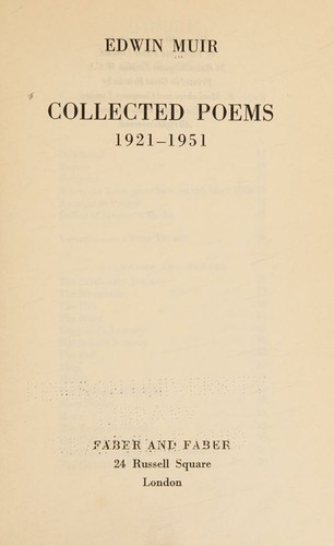 Collected poems. 1921-1951.