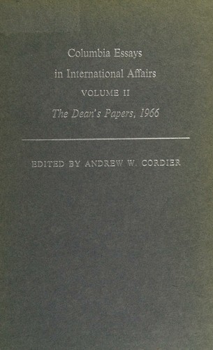 Columbia Essays in International Affairs. Volume II