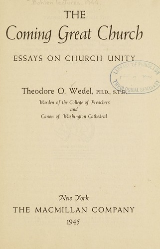 The coming great church