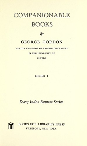 Companionable books