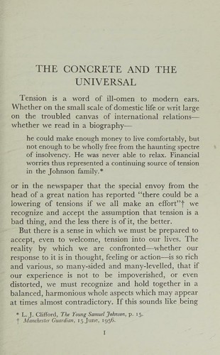 The concrete and the universal