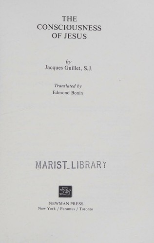 The consciousness of Jesus