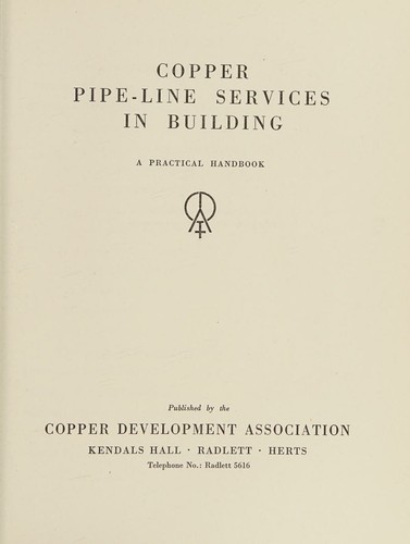 copper pipe-line servicess in building