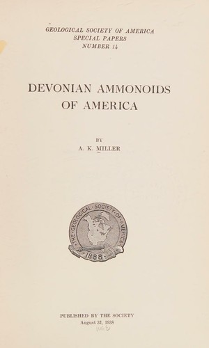Devonian ammonoids of America