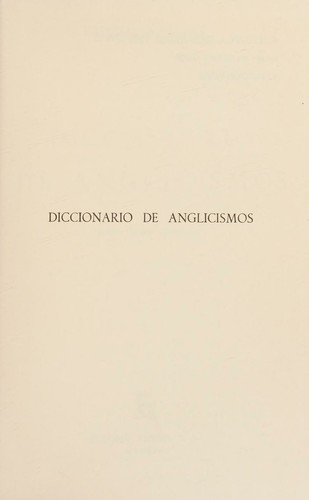 Diccionario De Anglicismos