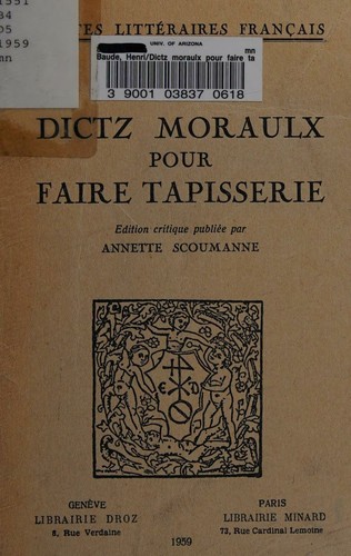 Dictz moraulx pour faire tapisserie