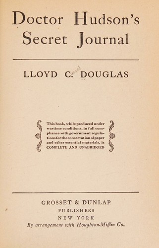 doctor hudson's secret journal