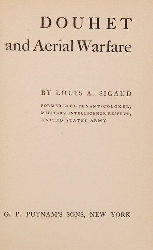 Douhet and aerial warfare