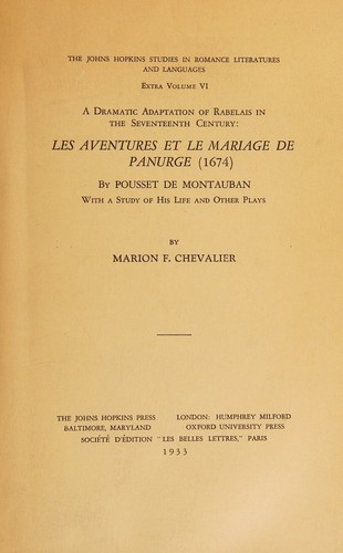 A dramatic adaptation of Rabelais in the seventeenth century