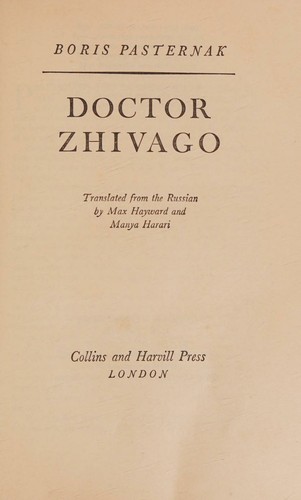 Dr. Zhivago / Boris Pasternak ; translated from the Russian by Max Hayward and Manya Harari