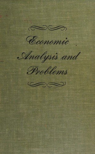 Economic analysis and problems
