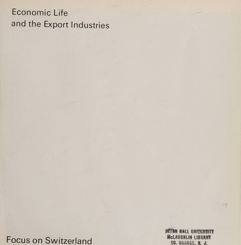 Economic Life and the Export Industries