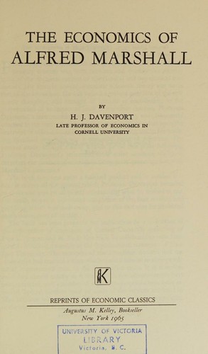 The Economics of Alfred Marshall