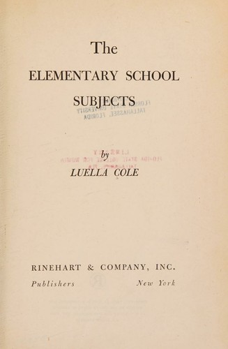 The elementary school subjects