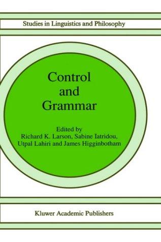 Control and grammar
