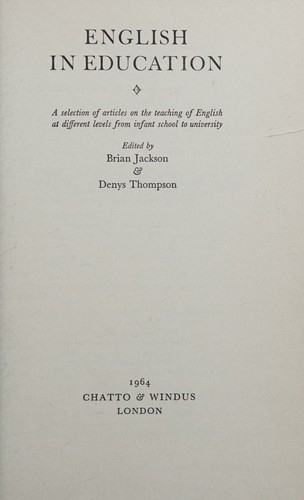 English in Education