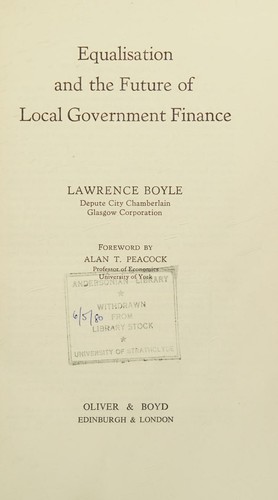 Equalisation and the future of local government finance