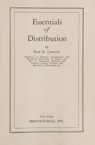 Essentials Of Distribution