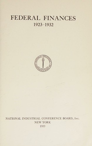 Federal finances, 1923-1932
