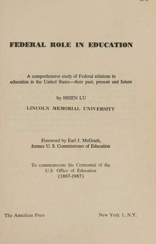 Federal role in education