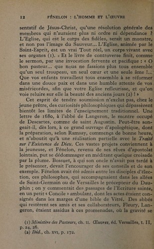 Fénelon, l'homme et l'oeuvre