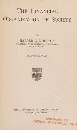 The Financial Organization of Society