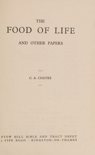 The Food of Life and Other Papers