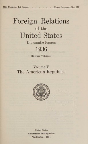 FOREIGN RELATIONS OF THE UNITED STATES