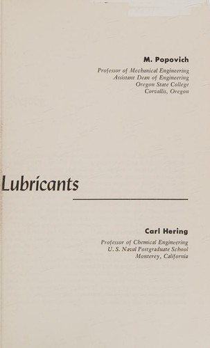 Fuels and lubricants
