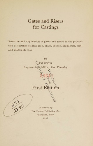 Gates and risers for castings;