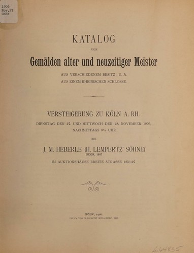Gemälden alter und neuzeitiger Meister