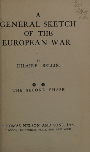 A General Sketch of the European War. The Second Phase.