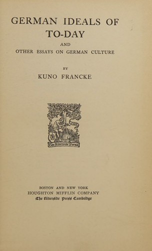 German Ideals of To-day