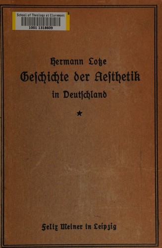 Geschichte der aesthetik in Deutschland