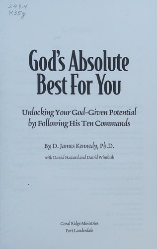 God's Absolute Best For You