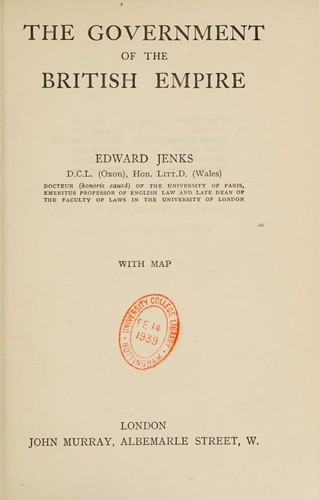 The government of the British empire