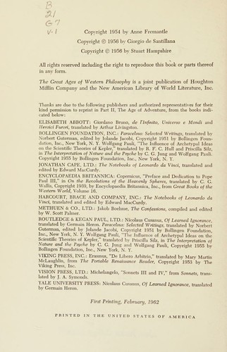 The Great Ages of Western Philosophy (Volume 1)