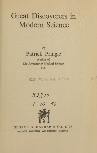 Great Discoverers in Modern Science