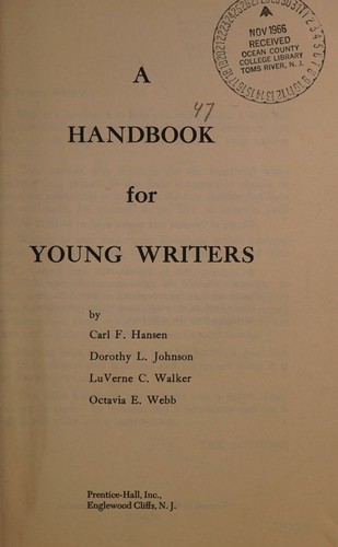 A handbook for young writers