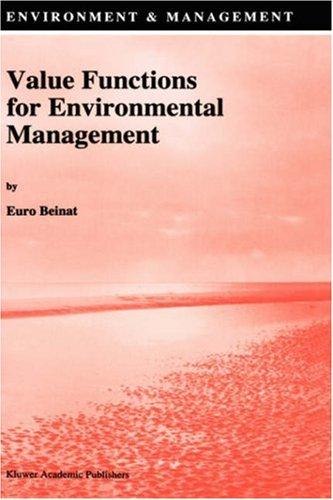 Value Functions for Environmental Management (Environment & Management)