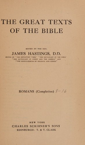 HASTINGS Great Texts in the BIBLE James & Jude HARDBOUND